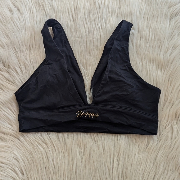 Victoria Secret black deep v unpadded bra size small - Picture 7 of 8